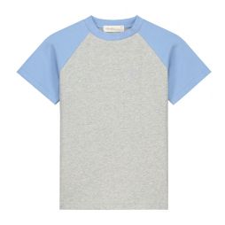 Iven Raglan T-Shirt Grey Melange/Blue