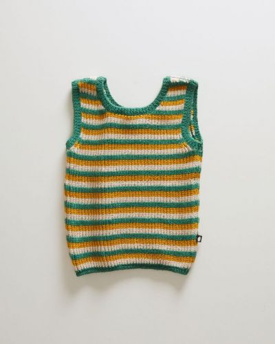 Knit Tank - Fern/Tri Stripe