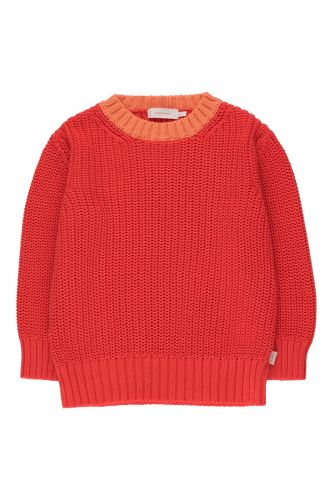 Color Block Sweater Red