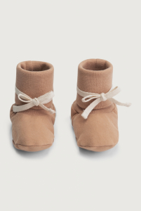 Gray Label Baby Ribbed Booties Biscuit