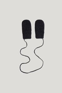 Gray Label Baby Knitted Mittens Nearly Black Melange