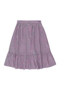 Tiny Flowers Long Skirt violet/grass green