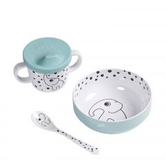 First Meal Set Happy Dots Blue