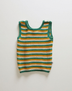 Knit Tank - Fern/Tri Stripe