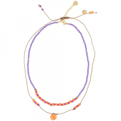 Piupiuchick Necklaces Orange & Violet