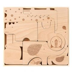 Safari Jungle Wooden Puzzle & Play Set