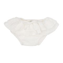 Embroidered Ruffled Bloomer Off-White