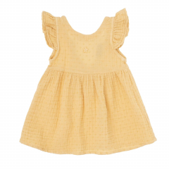 Embroidered Baby Dress Yellow