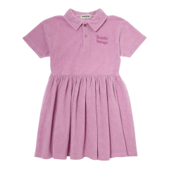 Short Sleeve Plain Terry Dress Lilac