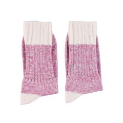 Piupiuchick Short Socks Pink & Ecru