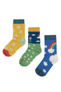 Rock My Socks 3 Pack Cobalt/Rainbow