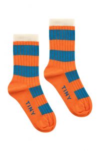 Big Stripes Medium Socks tangerine/lapis blue