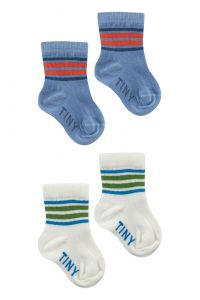 Stripes Medium Pack Socks off-white/lilac blue