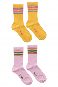 Stripes Medium Pack Socks light violet/yellow