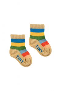 Multicolor Stripes Medium Socks papaya/washed blue/yellow
