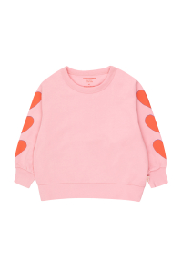 Tiny Cottons Hearts Sweatshirt Rose Pink