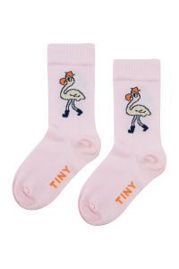 Tiny Cottons Flamingo Medium Socks Light Pink