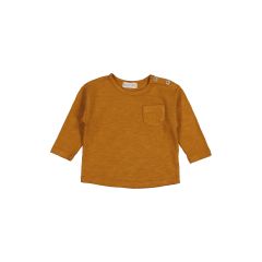 DAHLIA- Slub cotton T-Shirt-Caramel