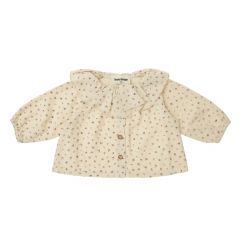 Baby Microcorduroy Flowers Blouse - Off White