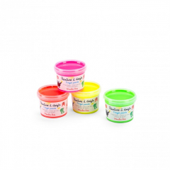 4 potjes fluorescerende vingerverf Les Schmouks